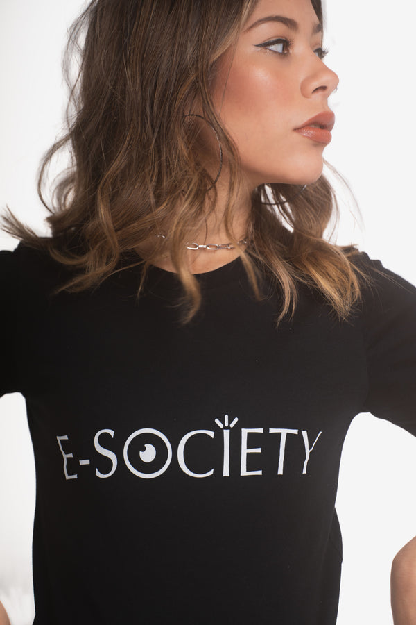 E-Society White Logo Tee